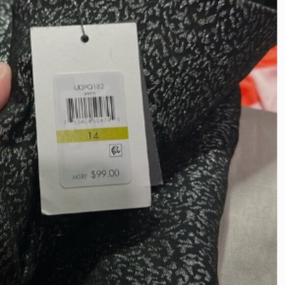 DKNY Women's Black/Silver Animal Printed Low Rise Skinny Ankle Pants Size 14 NWT - Picture 5 of 8